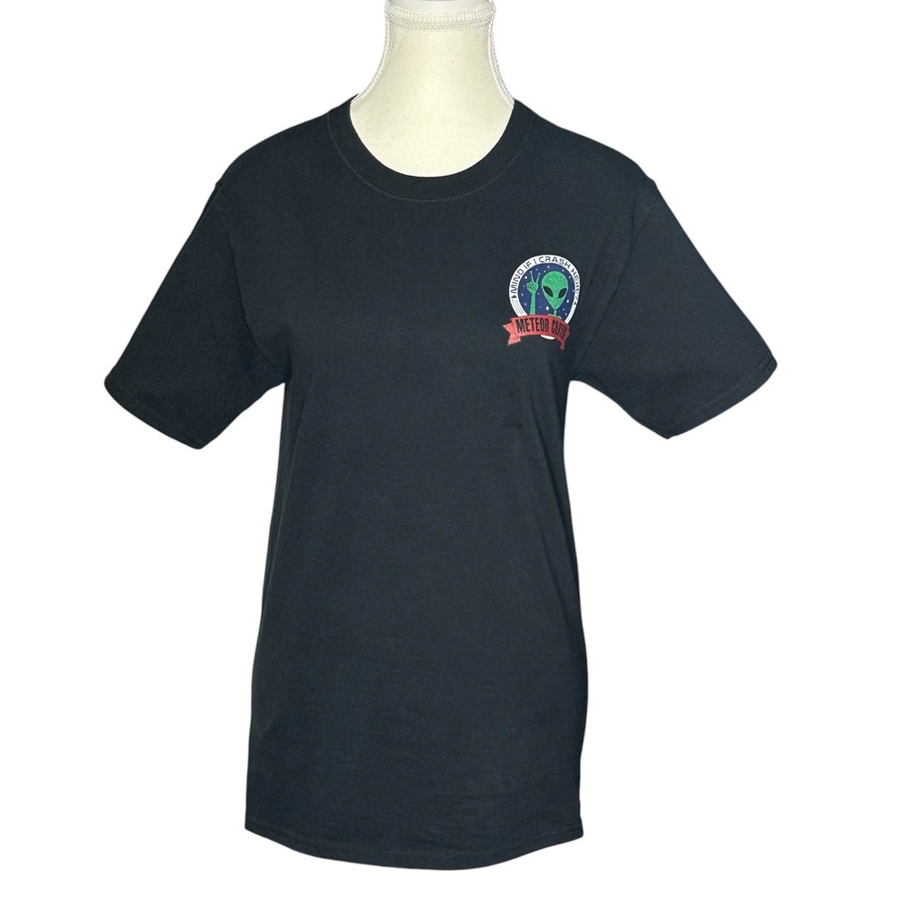 Port & Company Meteor‎ Crater Alien Graphic Tee Black Small Mind If I Crash Here